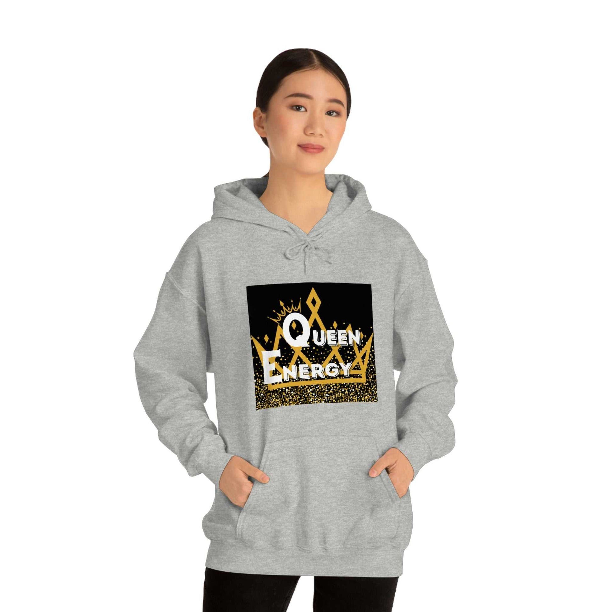 Queen Energy Unisex Heavy Blend™ Hooded Sweatshirt Hoodies and Sweatshirts Hoodie Good Vibes Daily Lab 42