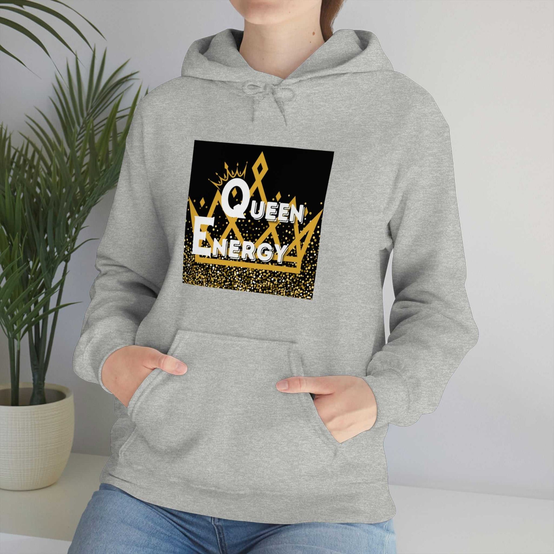 Queen Energy Unisex Heavy Blend™ Hooded Sweatshirt Hoodies and Sweatshirts Hoodie Good Vibes Daily Lab 42