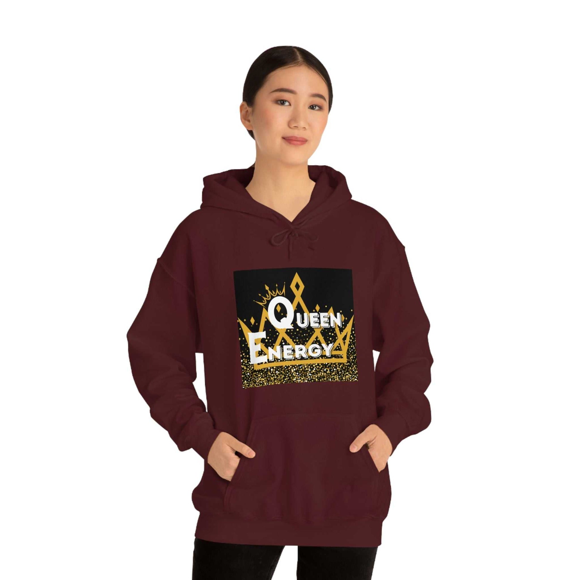 Queen Energy Unisex Heavy Blend™ Hooded Sweatshirt Hoodies and Sweatshirts Hoodie Good Vibes Daily Lab 42