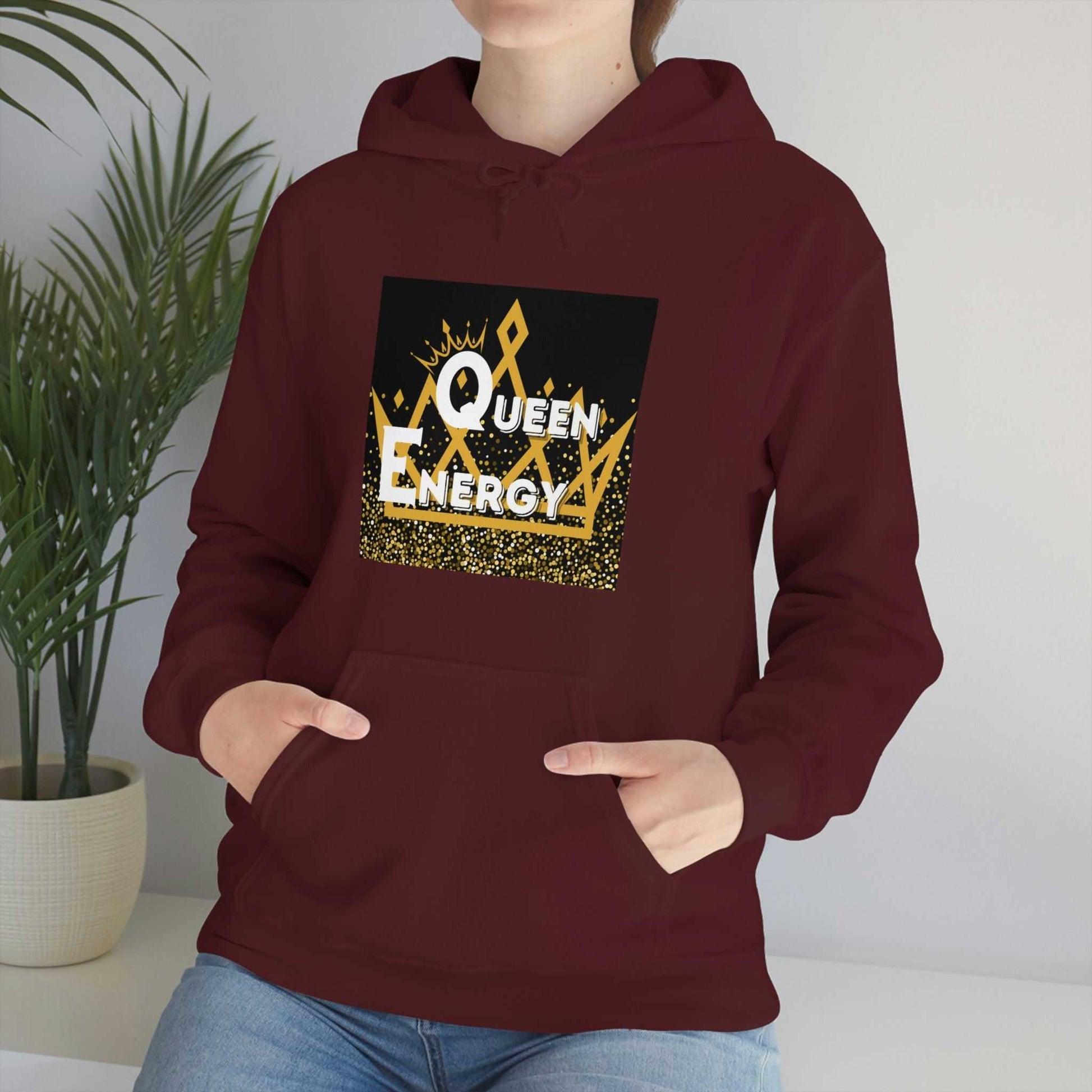 Queen Energy Unisex Heavy Blend™ Hooded Sweatshirt Hoodies and Sweatshirts Hoodie Good Vibes Daily Lab 42