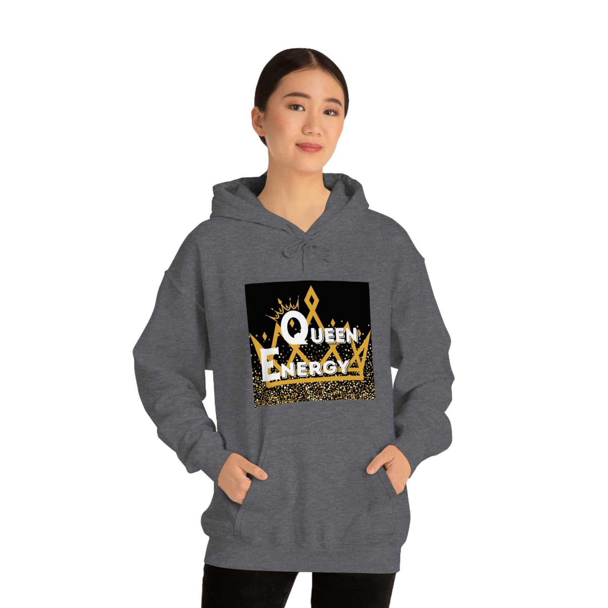 Queen Energy Unisex Heavy Blend™ Hooded Sweatshirt Hoodies and Sweatshirts Hoodie Good Vibes Daily Lab 42
