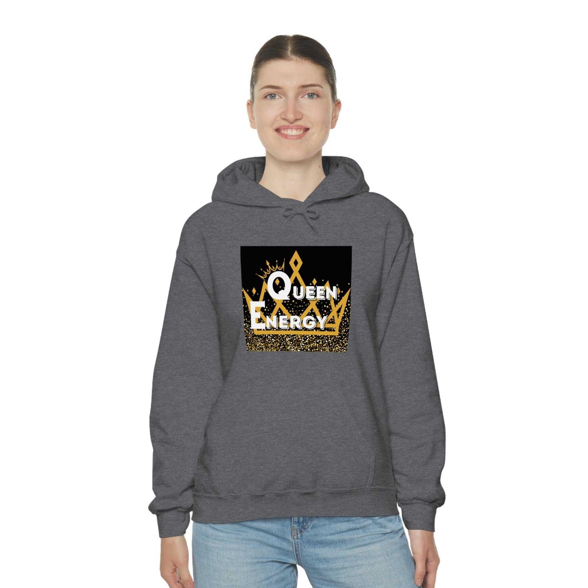 Queen Energy Unisex Heavy Blend™ Hooded Sweatshirt Hoodies and Sweatshirts Hoodie Good Vibes Daily Lab 42