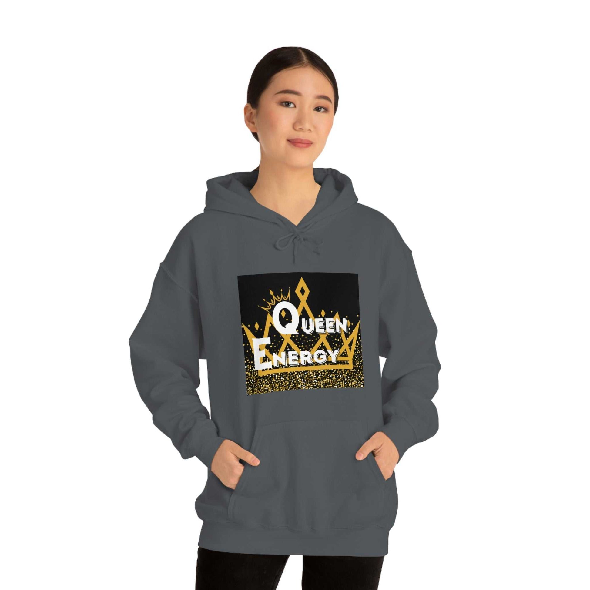 Queen Energy Unisex Heavy Blend™ Hooded Sweatshirt Hoodies and Sweatshirts Hoodie Good Vibes Daily Lab 42