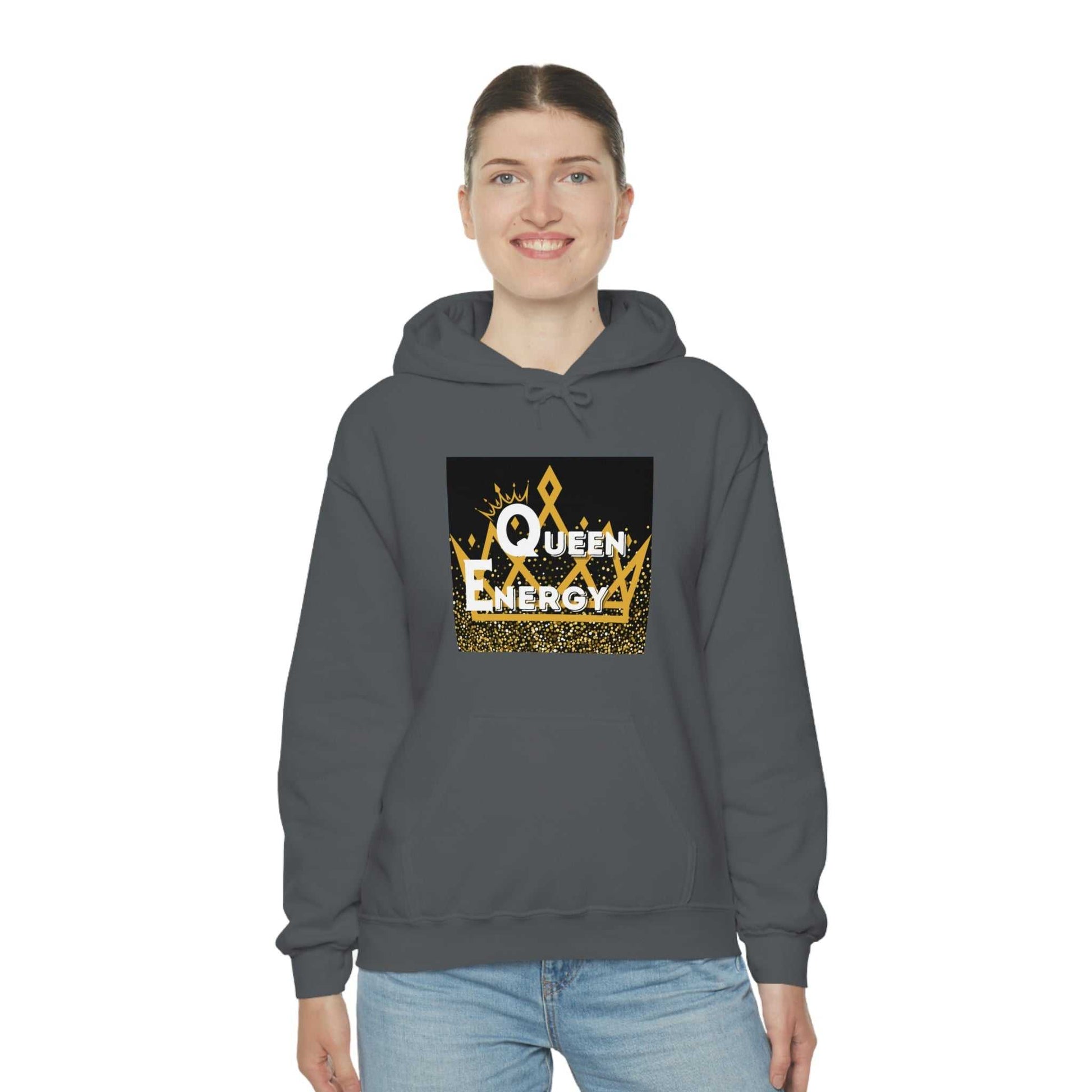 Queen Energy Unisex Heavy Blend™ Hooded Sweatshirt Hoodies and Sweatshirts Hoodie Good Vibes Daily Lab 42