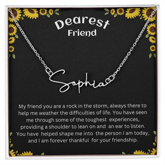 Signature Name Necklace (with MC) Jewelry for Any and Every Occasion Jewelry Good Vibes Daily Lab 49